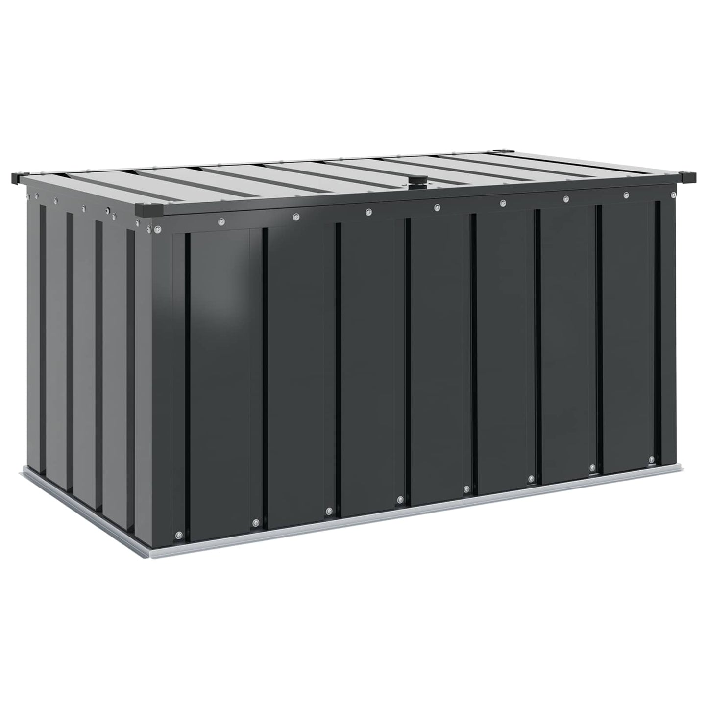 Vidaxxl caja de almacenaje para jardín negro 101 x 56,5 x 50 cm acero