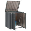 VidaXL box da giardino nero 101,5 x 82 x 100 cm in acciaio