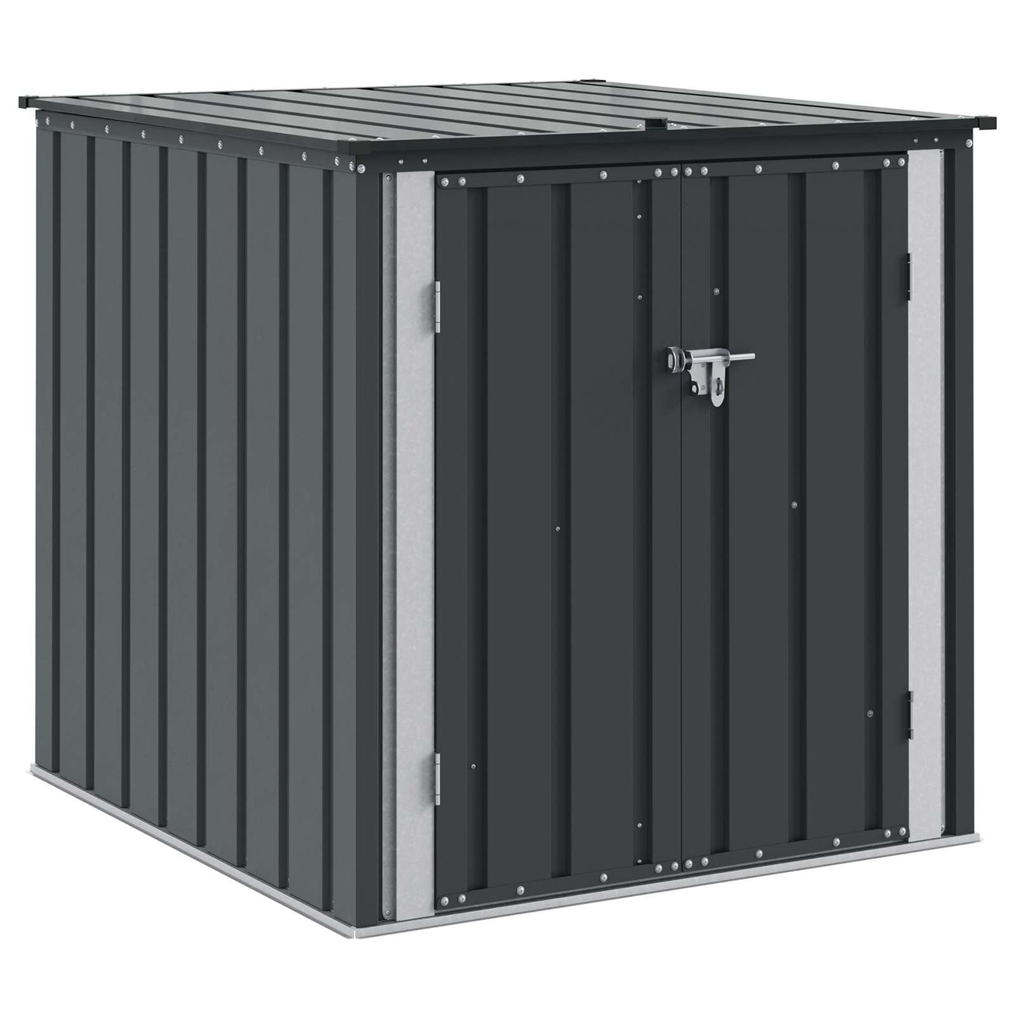 VidaXL caja de almacenamiento de jardín negro 101,5 x 107 x 100 cm acero