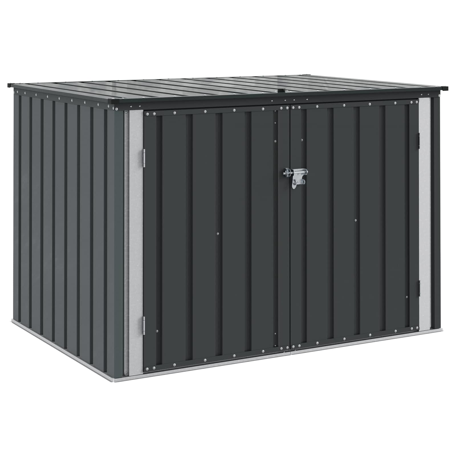 Vidaxl tuinopslagdoos zwart 151,5 x 107 x 100 cm staal