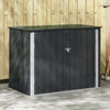 Baule da giardino Vidaxxl nero 151,5 x 82 x 110,5 cm in acciaio