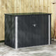 Vidaxxl caja de almacenaje para jardín negro 151,5 x 82 x 110,5 cm acero