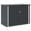 Baule da giardino Vidaxxl nero 151,5 x 82 x 110,5 cm in acciaio