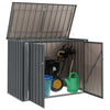 Baule da giardino Vidaxxl nero 151,5 x 82 x 110,5 cm in acciaio