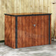 Vidaxx caja de almacenamiento de jardín marrón 151,5 x 82 x 110,5 cm acero