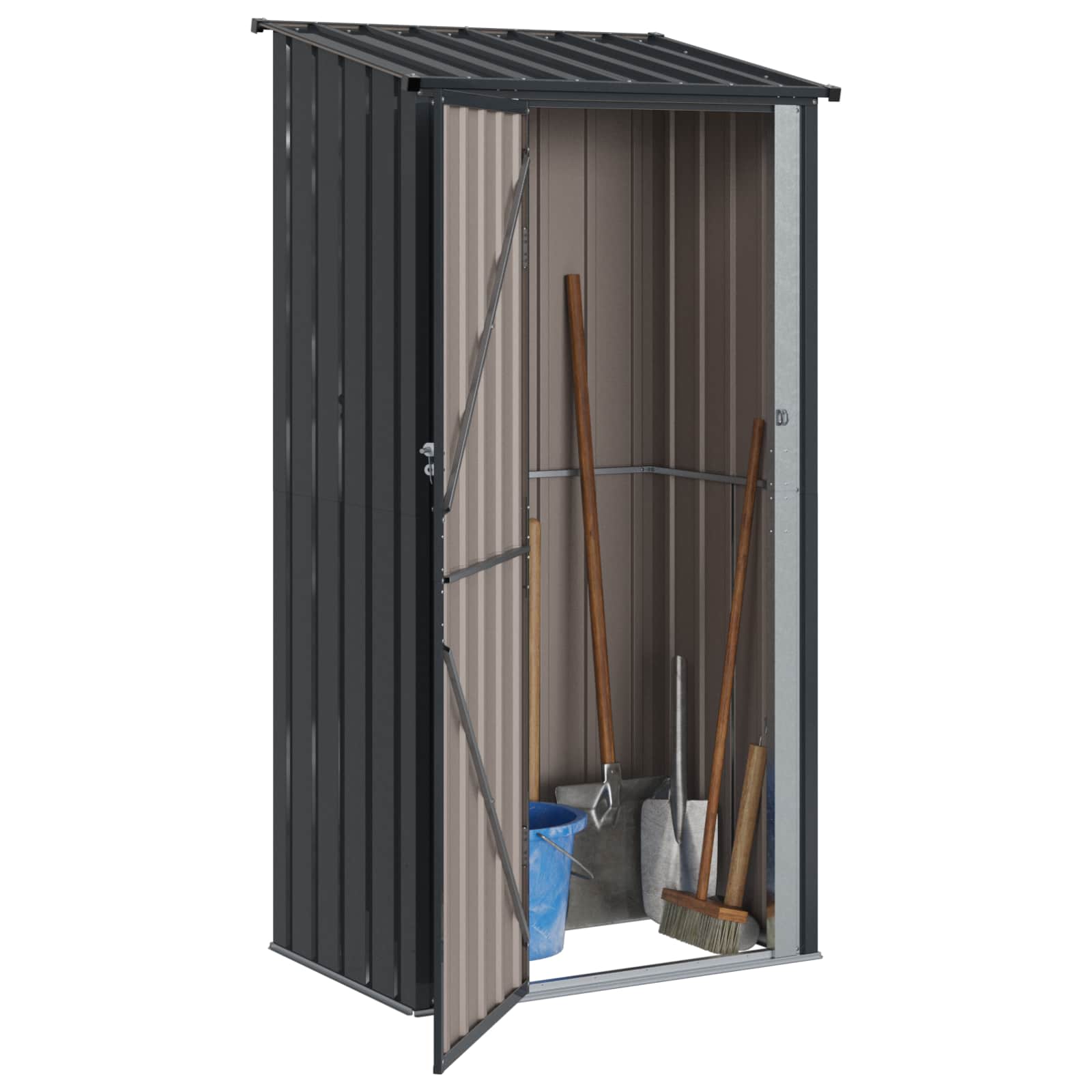 Vidaxl tuinhuisjes antraciet 103 x 74 x 200 cm metaal
