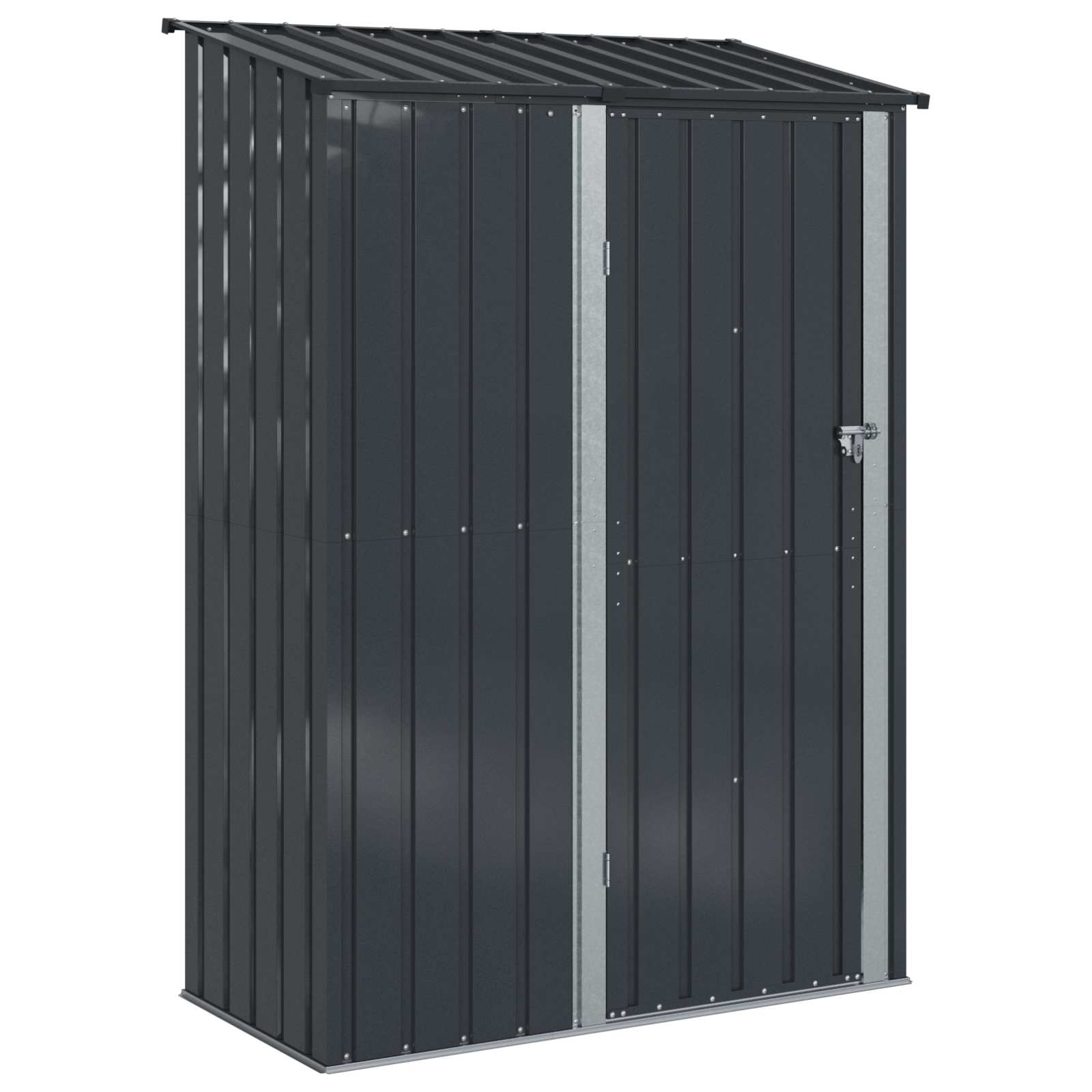 Casetta da giardino Vidaxl antracite 140,5 x 74 x 200 cm metallo