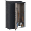 Casetta da giardino Vidaxl antracite 140,5 x 74 x 200 cm metallo