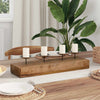 Vidaxl kaarsenhouder naturel 50 x 15 x 10 cm massief teakhout