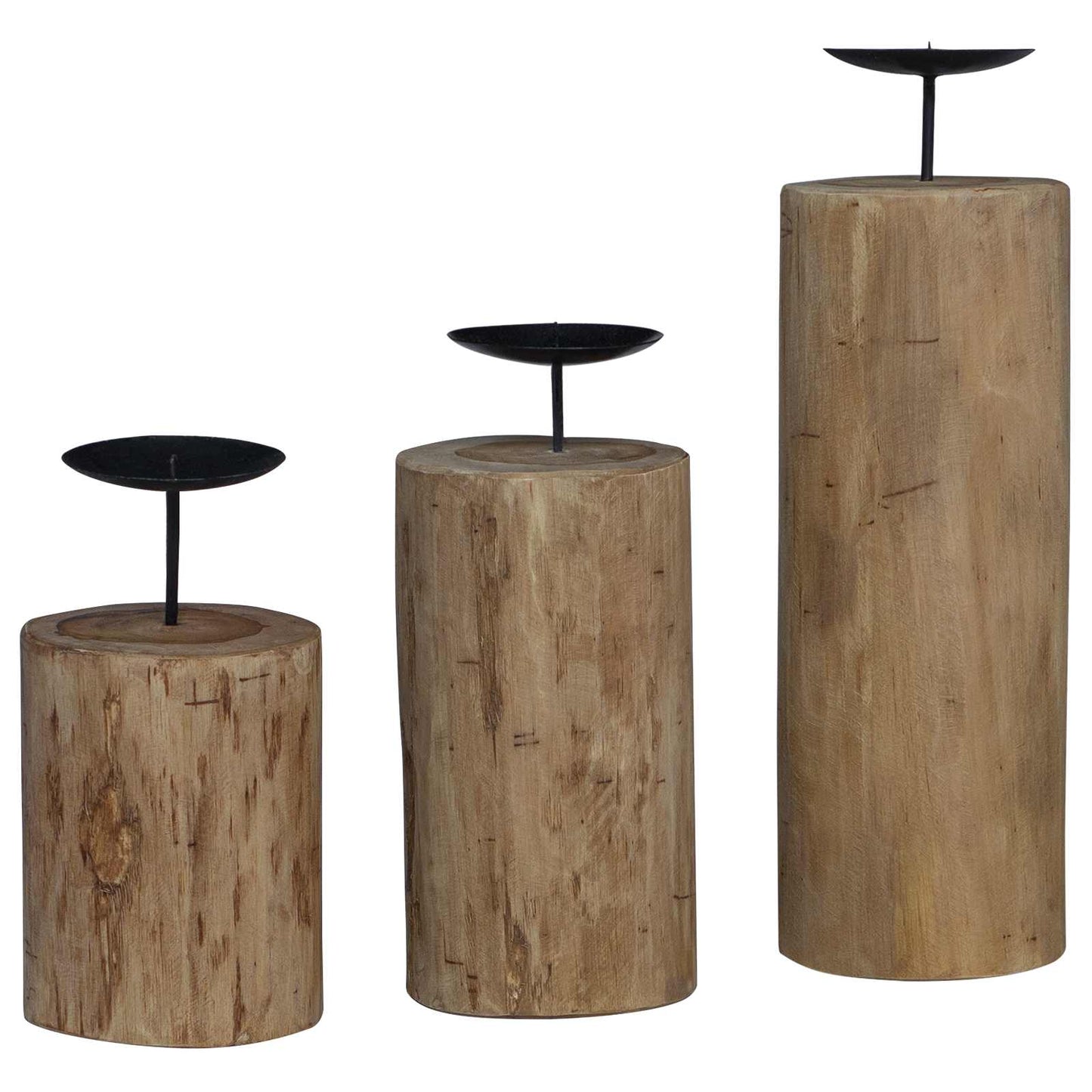 Vidaxx portavelas 3 piezas madera de teca maciza natural