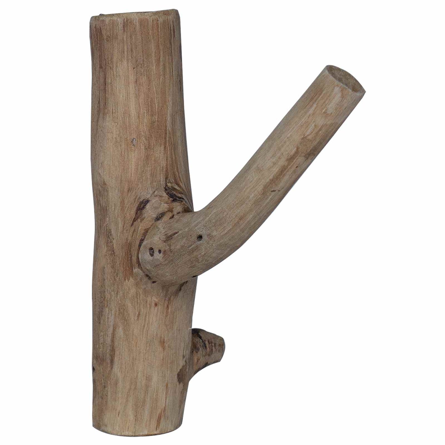 Vidaxxl gancho marrón 4 x 4 x 14 cm madera maciza reciclada