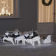 Vidaxl led rendieren 5 pcs zilver stof
