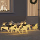 Vidaxl led rendieren 7 pcs goud stof