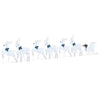 Vidaxxl renne led 7 pezzi tessuto argento