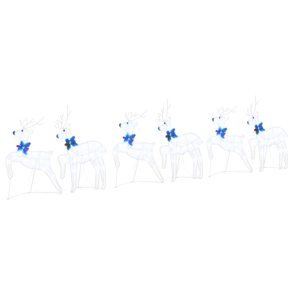 Vidaxxl reno led 6uds tela blanca