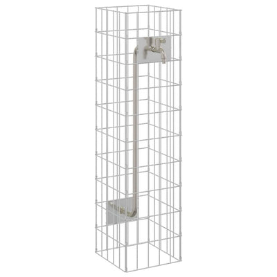 Vidaxl gabion kraan zilver 25 x 25 x 100 cm roestvrij staal