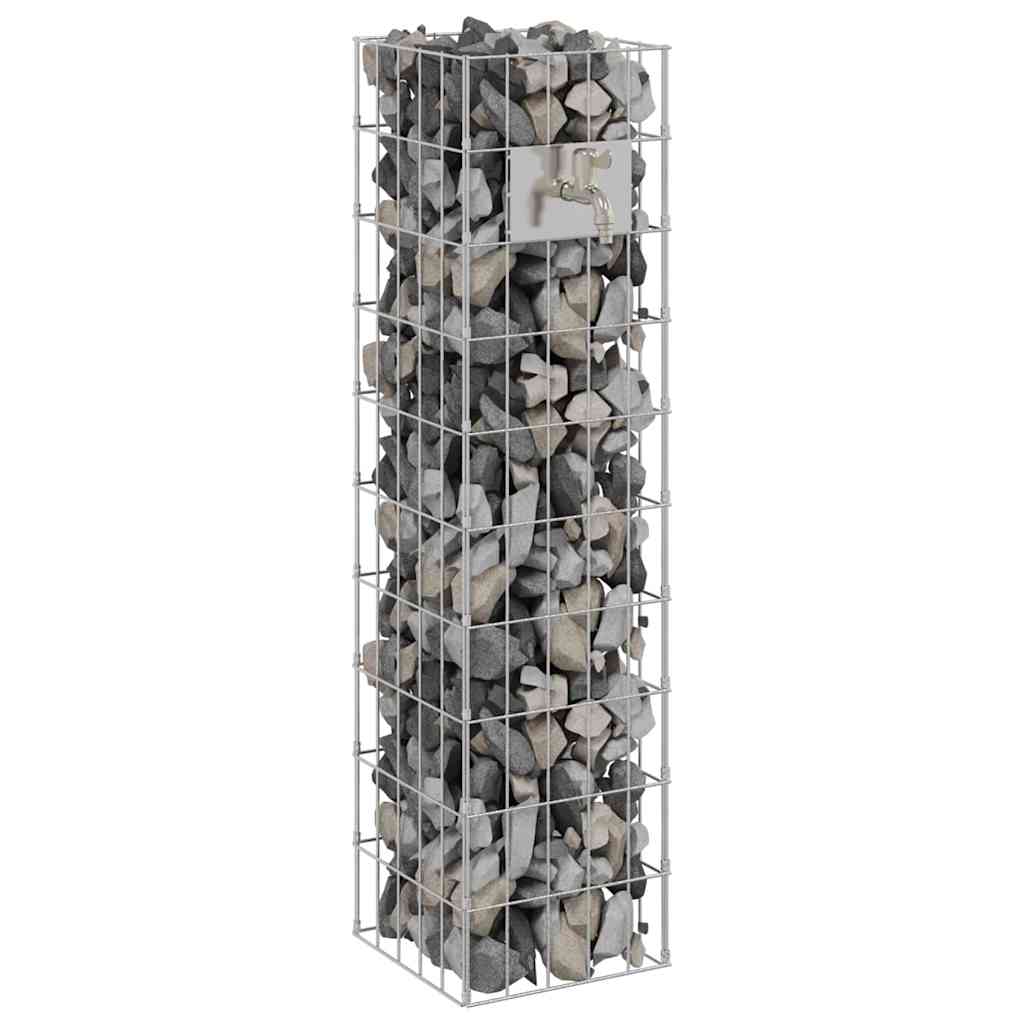 Rubinetto per gabbione Vidaxx argento 25 x 25 x 100 cm in acciaio inossidabile