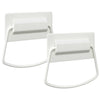 Vidaxl kast handvatten 2 pcs wit 85 x 45 mm metaal
