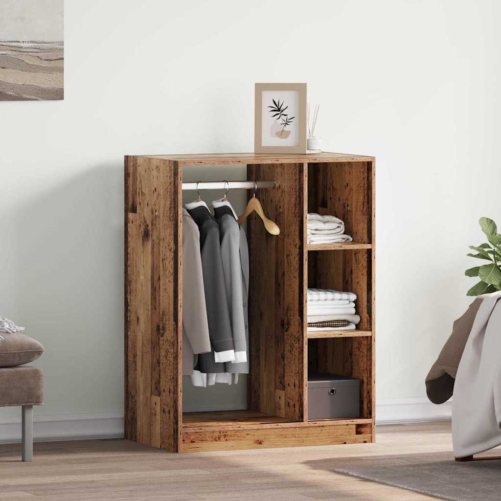 Armario VidaXL con balda con almacenaje madera vieja 77 x 48 x 102 cm