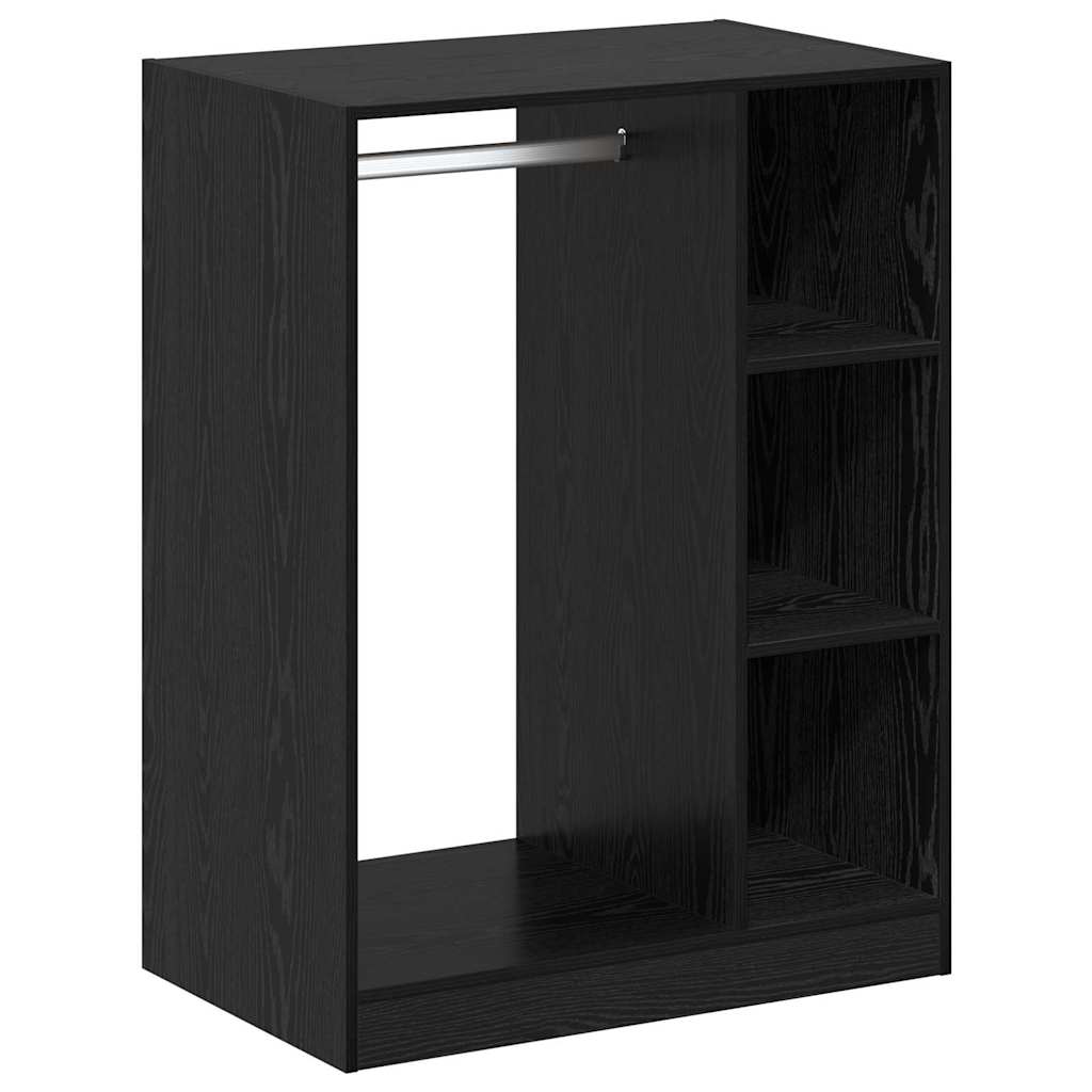 Armadio VidaXL con ripiano con contenitore rovere nero 77 x 48 x 102 cm
