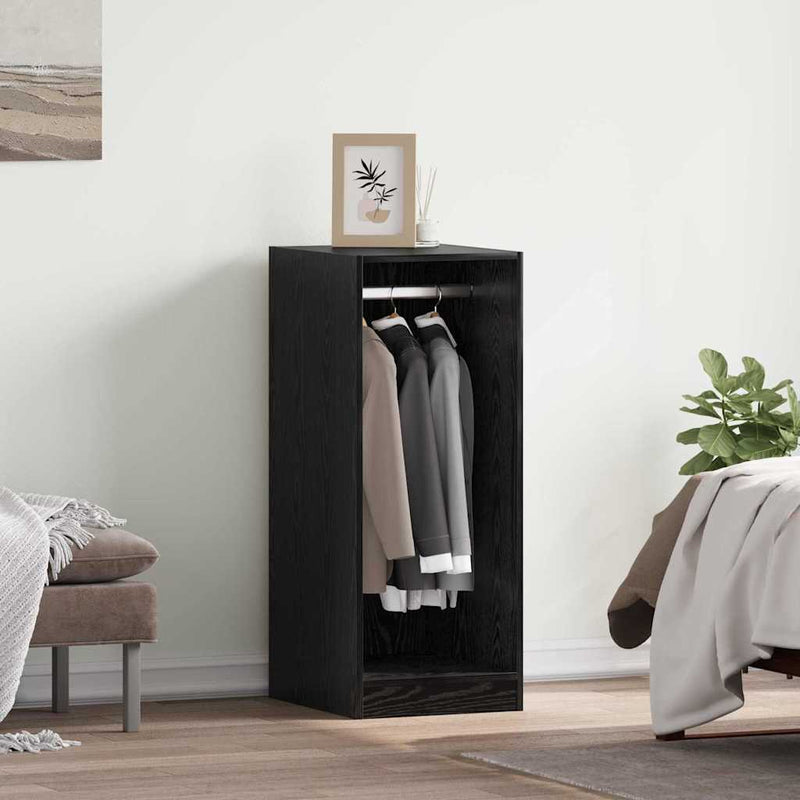Vidaxl kledingkast met plank met opslag zwart eiken 41 x 48 x 102 cm