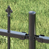Vidaxx valla de jardín gris 240 x 115 cm acero con recubrimiento en polvo