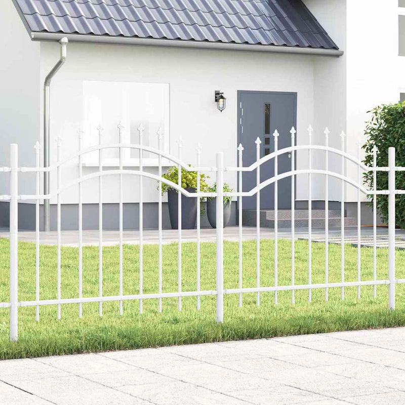 Vidaxl tuinhek wit 240 x 140 cm poedergecoat staal