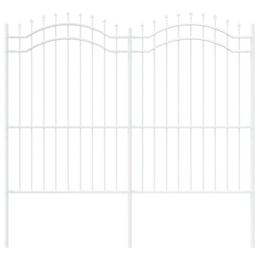 Valla de jardín Vidaxx blanca 240 x 215 cm acero con recubrimiento en polvo
