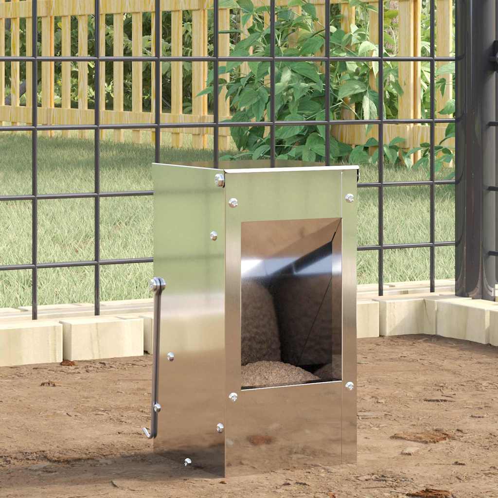 Vidaxl comida para conejos plata 12,5 x 12,5 x 25 cm acero galvanizado