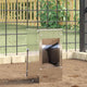 Vidaxl comida para conejos plata 12,5 x 12,5 x 25 cm acero galvanizado