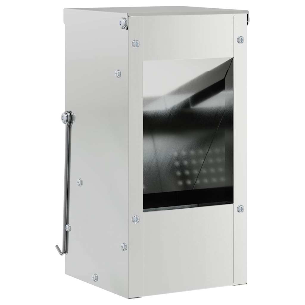 Vidaxl comida para conejos plata 12,5 x 12,5 x 25 cm acero galvanizado