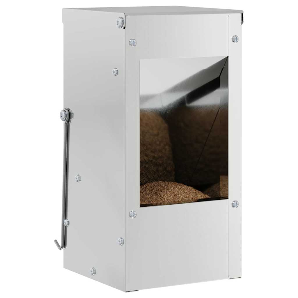 Vidaxl comida para conejos plata 12,5 x 12,5 x 25 cm acero galvanizado