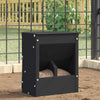 Vidaxl cibo per conigli nero 20 x 12,5 x 25 cm in acciaio laminato a freddo