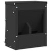 Vidaxl cibo per conigli nero 20 x 12,5 x 25 cm in acciaio laminato a freddo