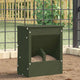 Vidaxl konijnenvoer olijf groen 20 x 12,5 x 25 cm koudgewalst staal