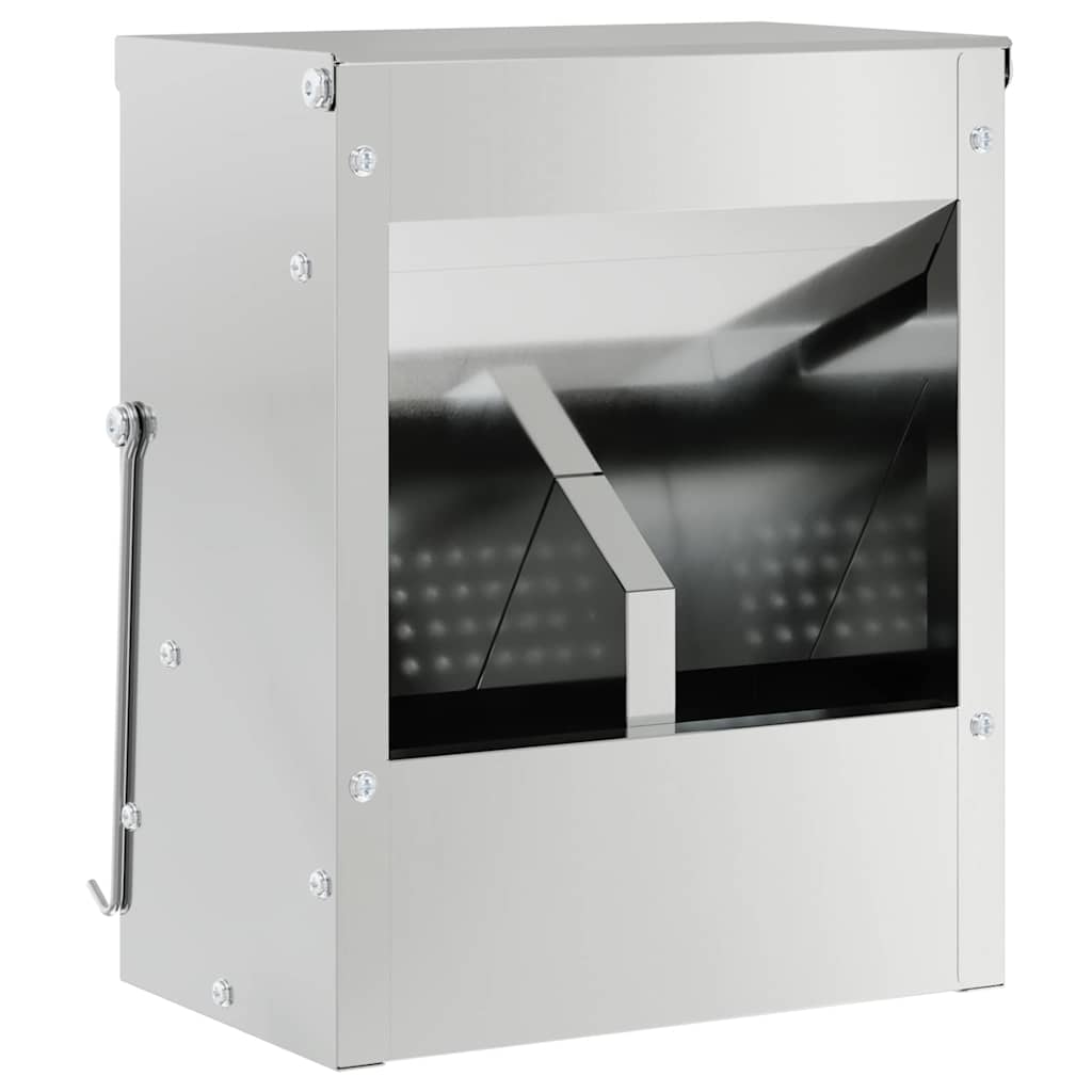Vidaxl comida para conejos plata 20 x 12,5 x 25 cm acero galvanizado