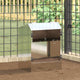 Vidaxl comida para conejos plata 64,5 x 25,5 x 45,5 cm acero galvanizado