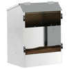 Vidaxl comida para conejos plata 64,5 x 25,5 x 45,5 cm acero galvanizado