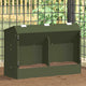 Vidaxxl cibo per conigli verde oliva 64,5 x 25,5 x 45,5 cm