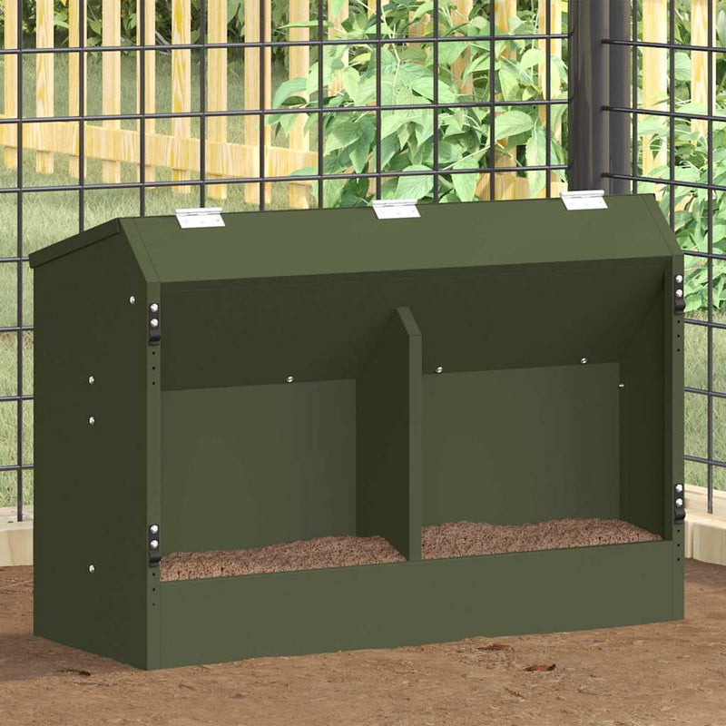 Vidaxxl comida para conejos verde oliva 64,5 x 25,5 x 45,5 cm