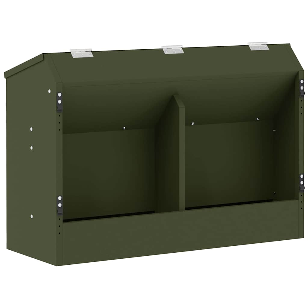 Vidaxxl cibo per conigli verde oliva 64,5 x 25,5 x 45,5 cm