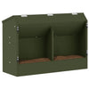 Vidaxxl comida para conejos verde oliva 64,5 x 25,5 x 45,5 cm