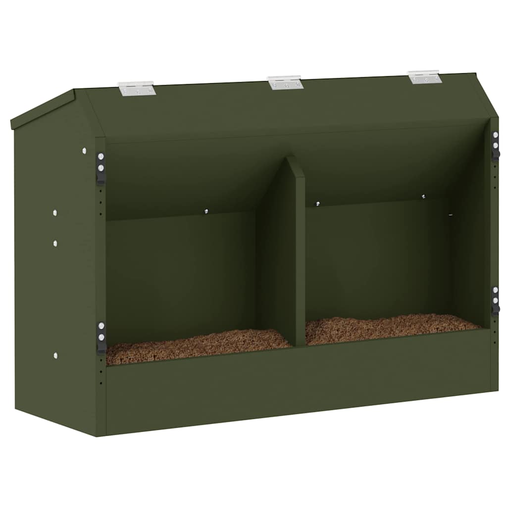 Vidaxxl cibo per conigli verde oliva 64,5 x 25,5 x 45,5 cm