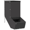 Vidaxl cibo per conigli nero 12,5 x 26 x 28,5 cm acciaio laminato a freddo