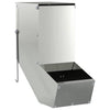 Vidaxl comida para conejos plata 12,5 x 26 x 28,5 cm acero galvanizado