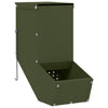 Vidaxl cibo per conigli verde oliva 12,5 x 26 x 28,5 cm acciaio laminato a freddo