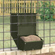 Vidaxl konijnenvoer olijf groen 17,5 x 26 x 28,5 cm koudgewalst staal