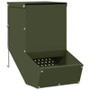 Vidaxl cibo per conigli verde oliva 17,5 x 26 x 28,5 cm acciaio laminato a freddo