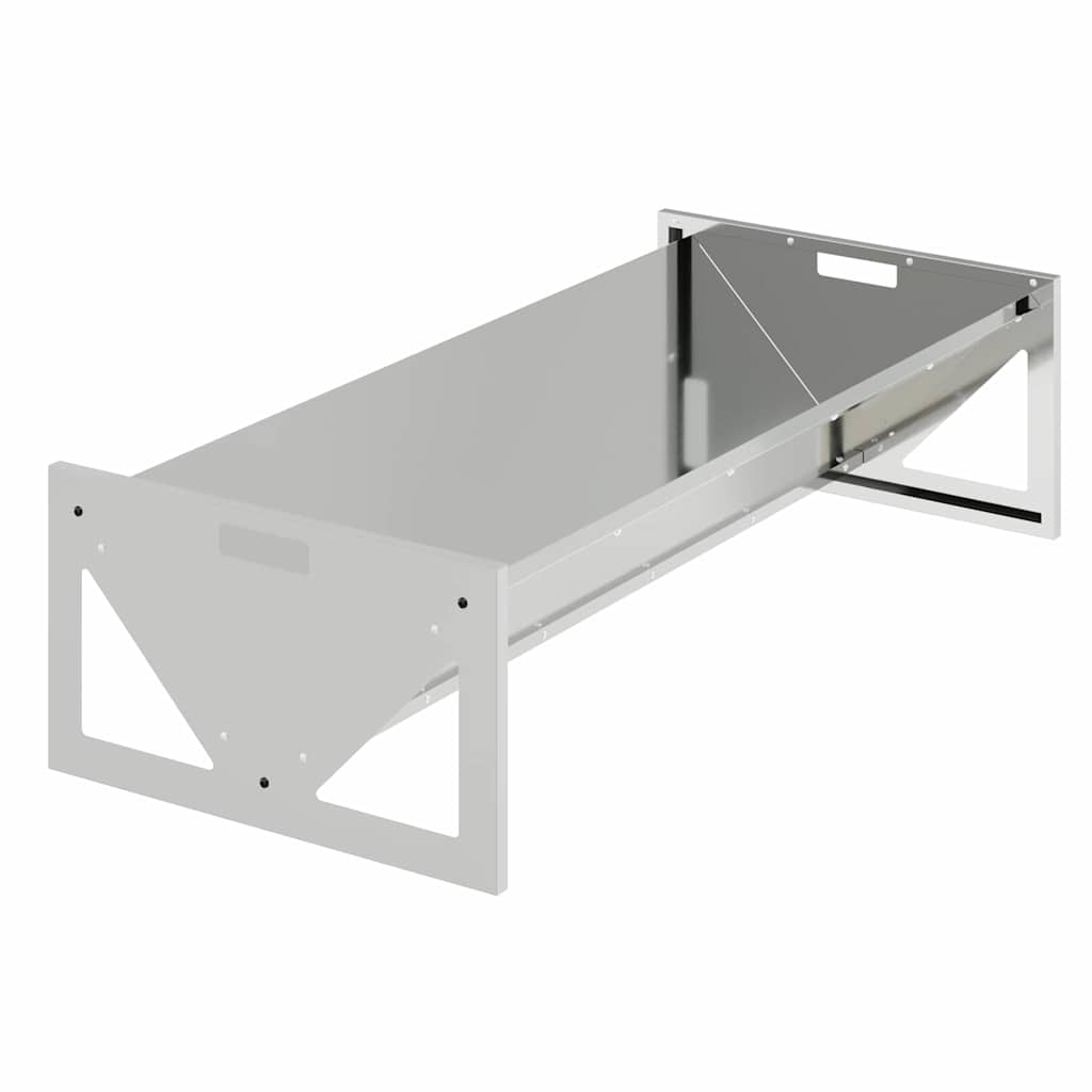 Mangiatoia Vidaxxl per bestiame argento 108 x 50 x 28 cm in acciaio zincato
