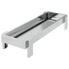 Comedero para pollos vidaxl plata 80 x 28 x 13,5 cm acero galvanizado